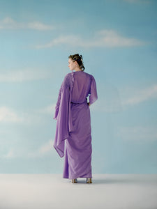 Lavender Tranquil Skirt Draped Saree