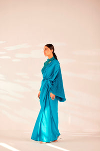 Blue Coral Saree (RTS)