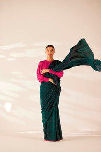 Emerald Oasis Saree (RTS)