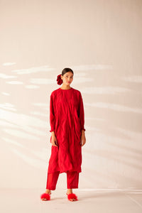 Red Tesselate Tunic Dress