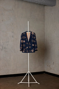 UNDER BELLY CORD EMBROIDERED LAPEL JACKET(RTS)
