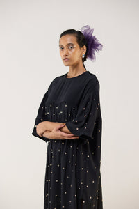 Starry Night Silk Shift Dress (RTS)