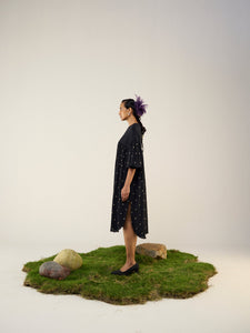 Starry Night Silk Shift Dress (RTS)