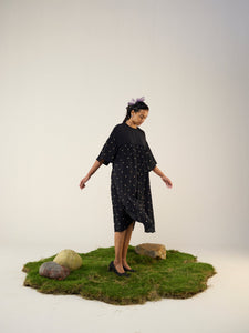 Starry Night Silk Shift Dress (RTS)