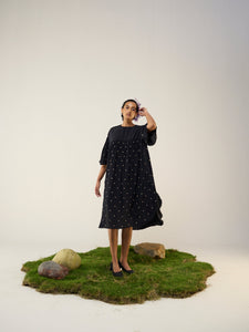 Starry Night Silk Shift Dress (RTS)