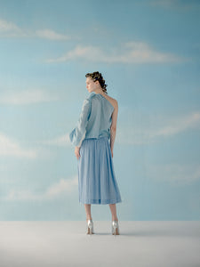 Blue Crinkle Skirt