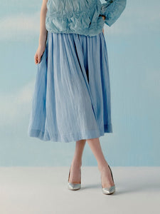 Blue Crinkle Skirt