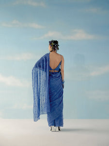 Smoke Blue Sari